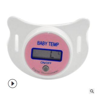 Thermomètre numérique, sucette pour bébé 0 BCS rose 